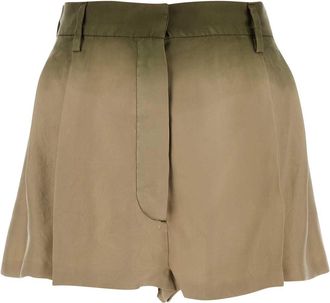 Prada Saliegroene Zijden Shorts