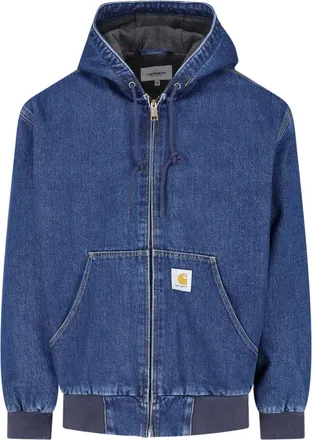Carhartt Work in Progress Blue OG Active Cotton Denim Hooded Jacket