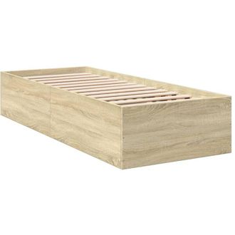 vidaXL Vidaxl - Estructura de cama madera de ingeniería roble Sonoma 100x200 cm