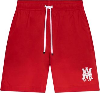 Amiri Costume da bagno con coulisse e logo - Rosso