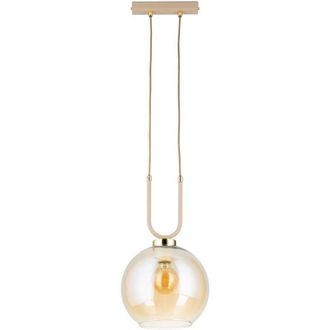 OEM L&aacute;mpara Colgante Mora De Cristal Beige 1xe27 20