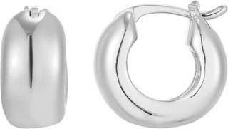 Adornia Wide Huggie Hoop Earrings in Silver at Nordstrom Rack