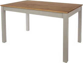 Home Source Industries Dining Table 120cm Solid Pine Grey Wooden Living Home Kitchen Furniture Modern
