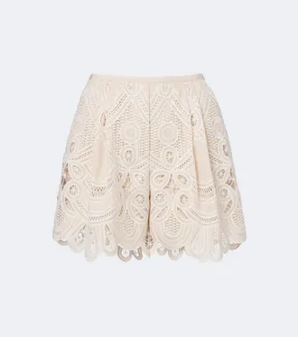 Elie Saab Macram&eacute; shorts