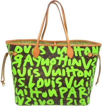 Louis Vuitton Tweedehands Canvas Louis Vuitton tassen - Dames - Vintage Shopper - Groen - ONE Size - Vintage