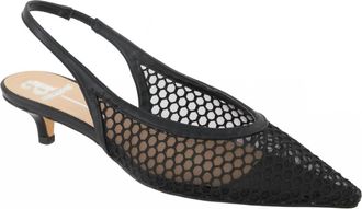 Andrea Womens Mesh Pointed-Toe Slingback Pump In Black