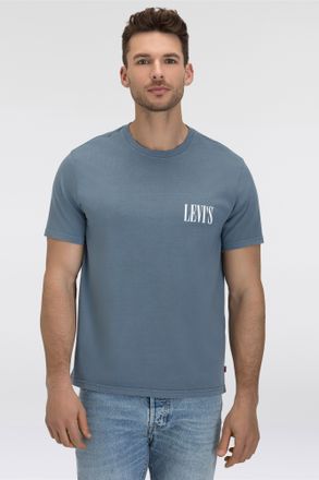Levi's T-Shirt LEVIS RELAXED FIT TEE, Herren, Gr. XXL, blau, Jersey, Obermaterial: 100% Baumwolle, unifarben, relaxed fit taillenbedeckt, Rundhals, gerader A
