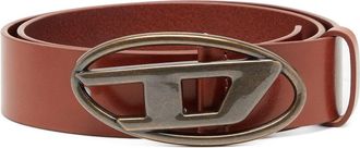 Diesel 3.9cm leather belt with D buckle - Belts - Man - Brown