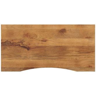 vidaXL vidaXL Piano Scrivania con Curva 120x60x2,5cm Massello Grezzo di Mango