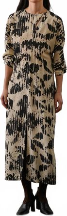 SOEUR Francine Midi Dress In Pale Yellow/black