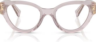 Miu Miu 0mu 01vv Translucent Acetate Cat-Eye Sunglasses