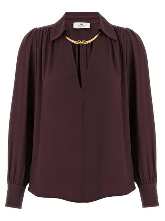 Elisabetta Franchi Purple Viscose Womens Blouse