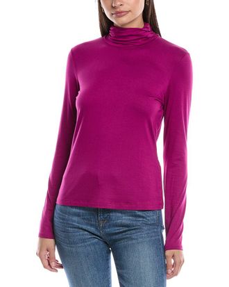Michael Stars Clara Ruched Turtleneck Top