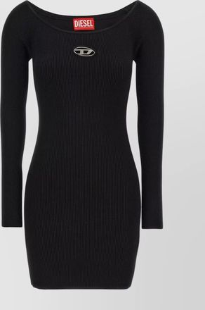 Diesel ribbed slim-fit off-the-shoulder mini dress