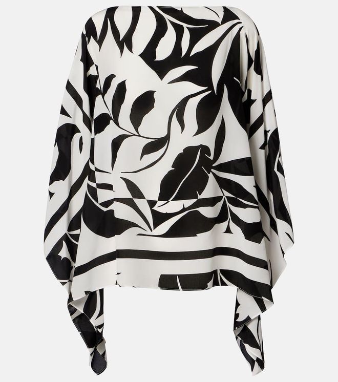 Ambuto printed silk blouse