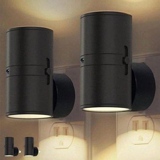 OEM Luz Nocturna Enchufable Con Sensor Crepuscular Y Regulable Para Pasillo, Dormitorio Y Escaleras (paquete De 2)