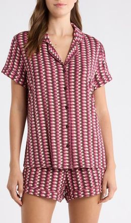 Nordstrom Moonlight Eco Short Pajamas in Pink- Brown Dome Lines at Nordstrom, Size X-Small