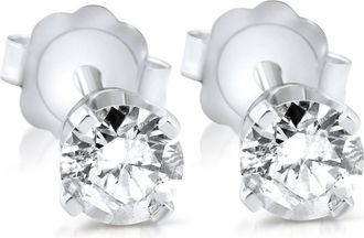 Pompeii3 3/8ct Diamond Studs 14K White Gold