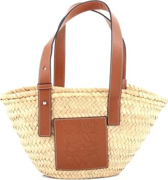 Loewe Basket Raffia Small tote bag - Bruin
