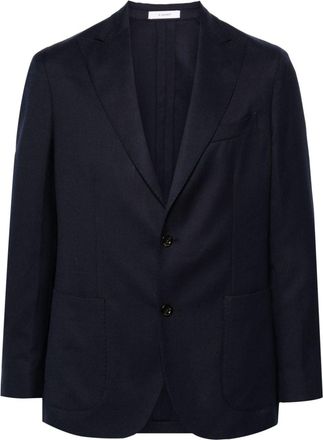Boglioli textured finish single-breasted blazer - men - Viscose/Wool/Polybutylene Terephthalate (PBT) - 46 - Blue