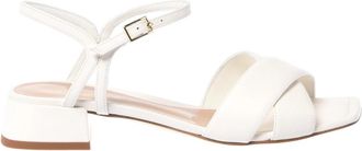 Baldinini Sandaal met hoge hak - Dames - Sandalen met hakken - Wit - 36 EU - Leer - Schoenen