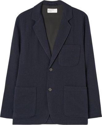 Universal Works Chaqueta Robin de lana con 2 botones - Jackets - Hombre - Azul - XL