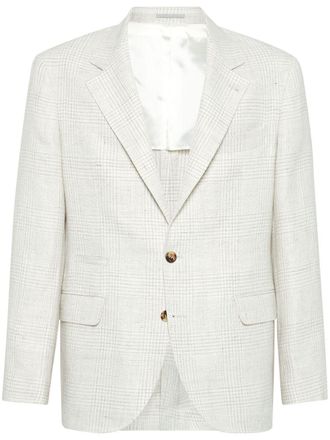 Brunello Cucinelli Blazer a quadri - Toni neutri