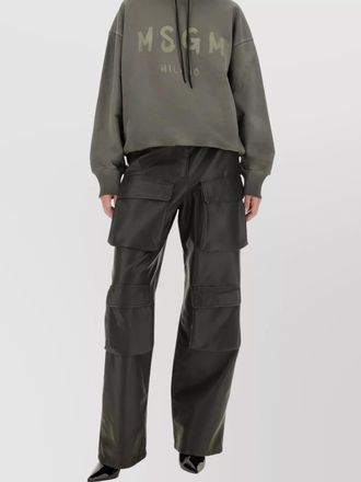 Msgm regular-fit wide-leg trousers