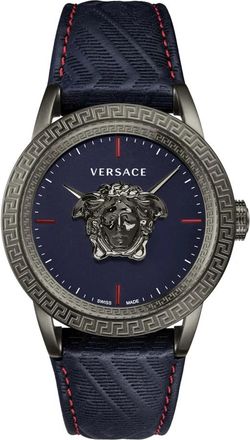 Versace Horloges - Heren - Horloges - Blauw - ONE Size - Leer - Accessoires