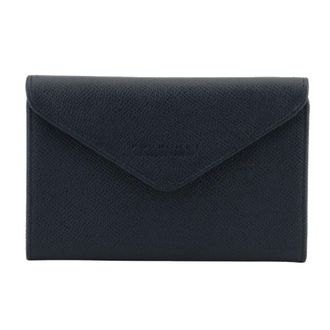 Pourchet Accessoires, Dames, Blauw, ONE Size, Leer, Cassetta Platte Portemonnee