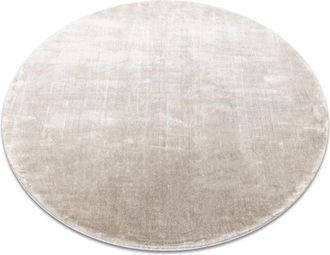 RugsX Rugsx - Alfombra Visco Circulo Plata 3 Felpa, Imitaci&oacute;n Piel De Conejo Grey Circulo 200 Cm
