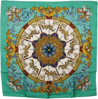 Herm&egrave;s Pre-owned Hermes Luna Park Silk Scarf 90 Ladies THHYO966THFR0Y6M