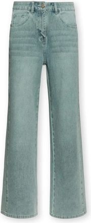 Elena Miro Wassen Wijde Jeans - Dames - Loose Fit Jeans - Blauw - 3XL - Katoen - Jeans