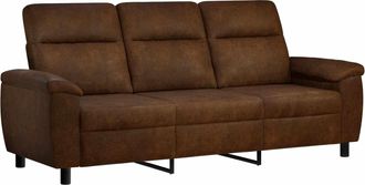 vidaXL Sof&aacute; Marr&oacute;n 214 X 90 X 95 Cm Cuero De Suede Sint&eacute;tico Vidaxl