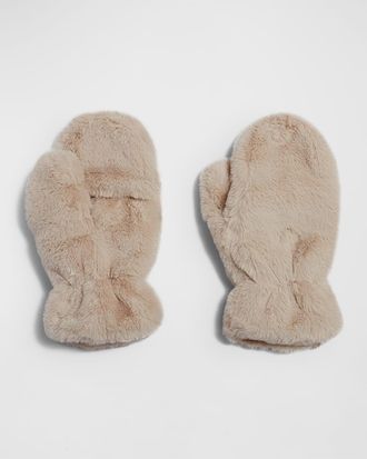 Apparis Coco Faux Fur Mittens