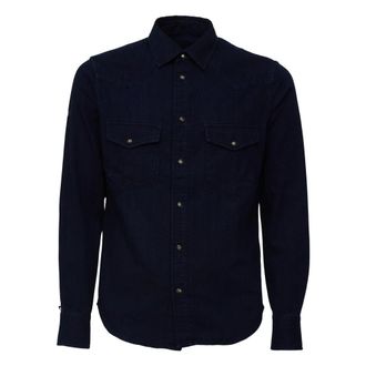 Jacob Cohen Western Denim Shirt - Heren - Spijkeroverhemden - Blauw - S - Denim - Overhemden