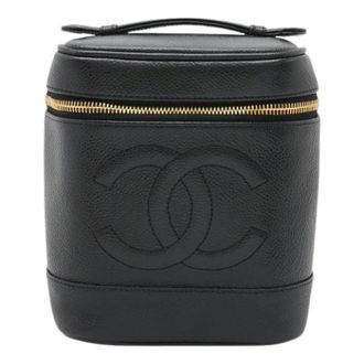 Chanel Pre-owned Handbags, female, Black, Size: ONE SIZE Pre-owned Coco Mark Vanity Bag