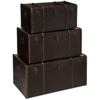 Atmosphera Atmosphera - Juego De 3 Ba&uacute;les &laquo;british Flower&raquo; Cr&eacute;ateur DInt&eacute;rieur