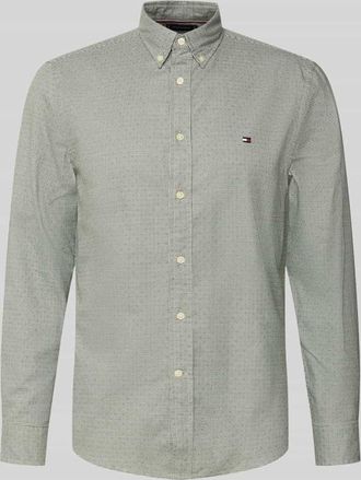 Tommy Hilfiger Slim Fit Freizeithemd aus reiner Baumwolle in Khaki, Größe XXL