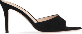 Gianvito Rossi 85mm Elle suede sandals - women - Calf Suede/Calf Leather/Calf Leather - 37.5 - Black
