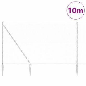 Berkfield Home Hexagon Fence 1.6x10 m Galvanised Steel in Silver