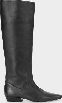 Staud Wally Leather Flat Knee-High Boots