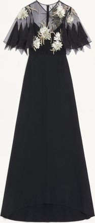 Valentino Gown In Cady Couture Ricamato Donna NERO/SILVER 38