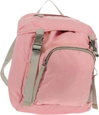 Prada Pre-owned Backpacks, female, Pink, Size: ONE SIZE Pre-owned Nylon Backpack