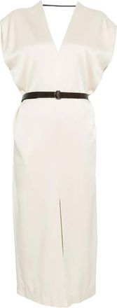 Brunello Cucinelli Abito midi con scollo a V - Toni neutri