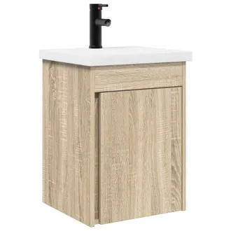 vidaXL Unidad De Tocador De Ba&ntilde;o Con Grifo Roble Sonoma Vidaxl