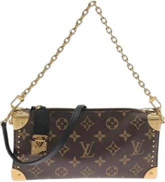 Louis Vuitton Pre-owned Vintage Canvas Shoulder Bag - Dames - Vintage Schoudertas - Bruin - ONE Size - Vintage