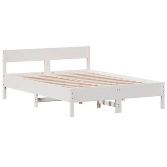 Berkfield Home Beautiful Bed Frame without Mattress White 140x200 cm Solid Wood Pine