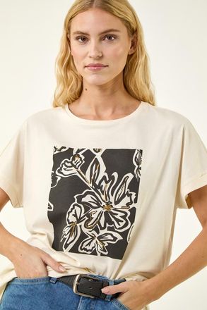 Roman Floral Graphic T-shirt