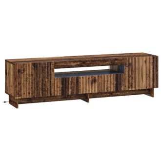 vidaXL Mueble De Tv Led Madera Envejecida Madera De Ingenier&iacute;a Vidaxl
